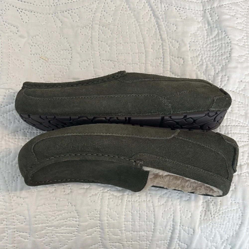 NEW UGG burnt Olive Suede men’s ASCOT Loafers size 11 - Picture 7 of 12